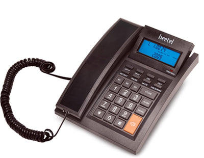 Beetel M64 | Caller ID Corded Telephone with Speakerphone - Desk / Wall mount