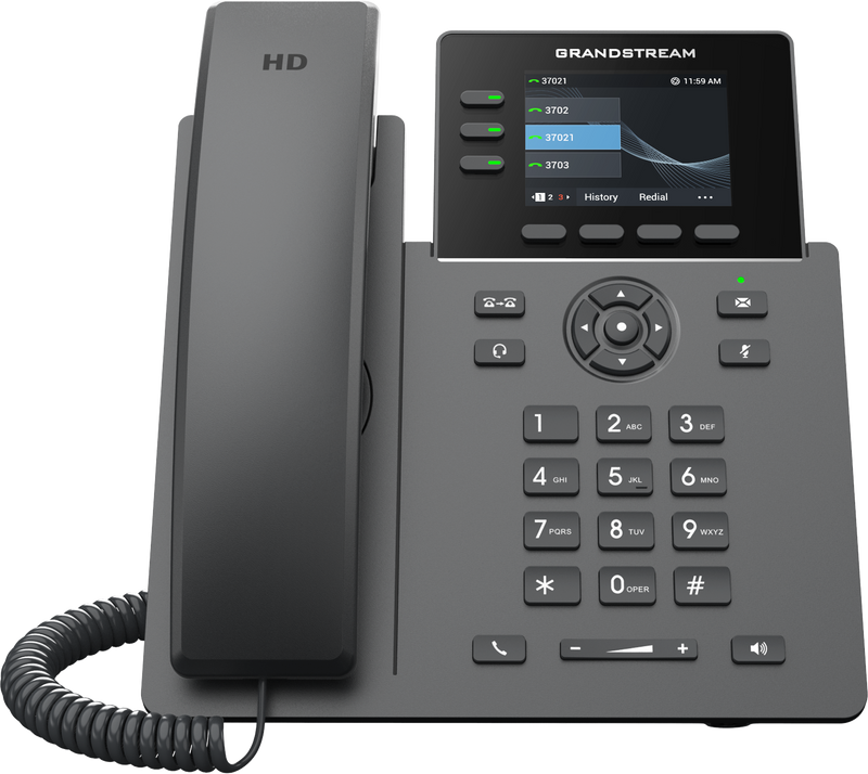 Grandstream GRP2611G IP Phone | 3-Line HD SIP Phone with Gigabit & PoE