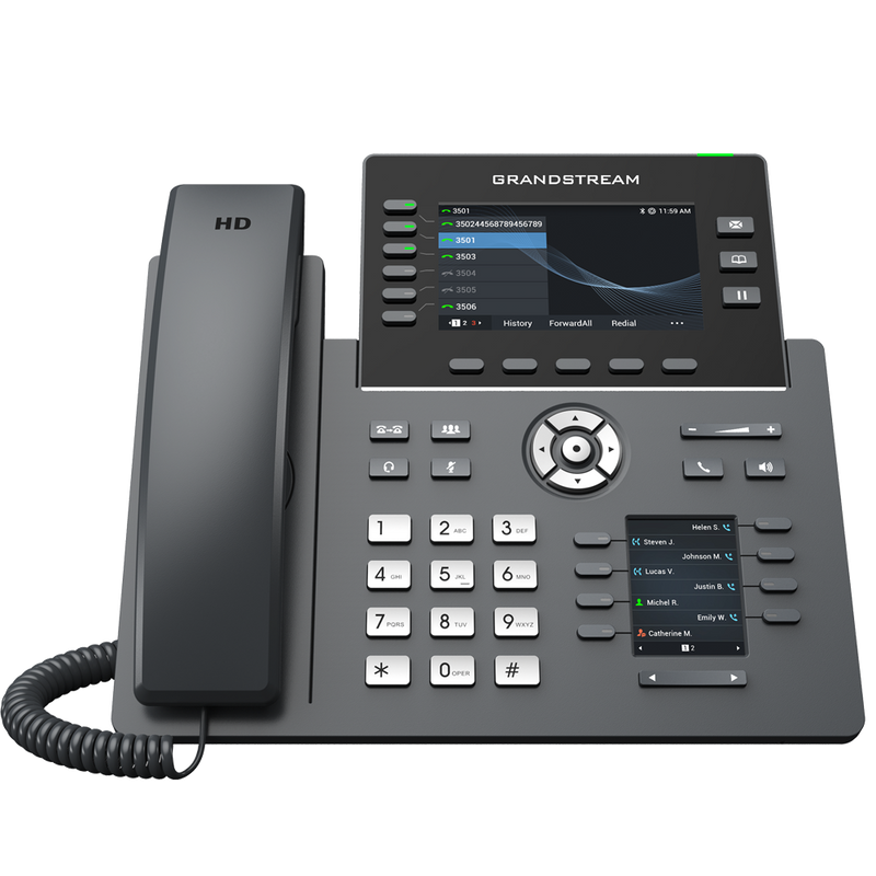 Grandstream GRP2616 IP Phone | 6-Line HD SIP Phone with Dual LCD, Wi-Fi 6, Bluetooth & Gigabit PoE